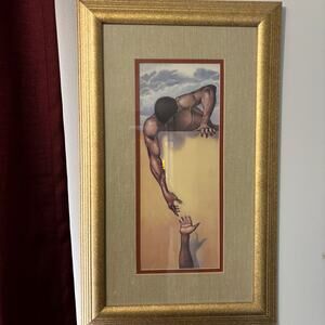 "He Ain’t Heavy" by Gilbert Young Framed Black Art Vintage